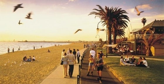 St Kilda beach in Melbourne