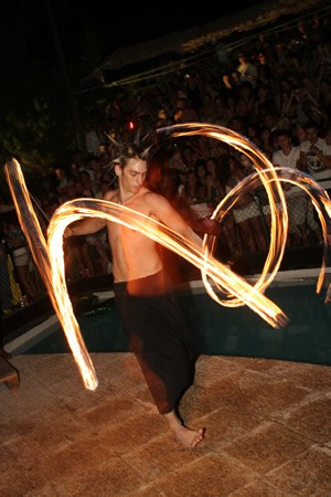 Travel photography fire dancer