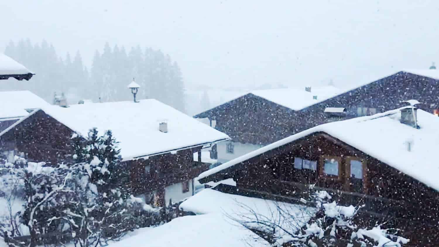 Snow in Alpbach, Austria