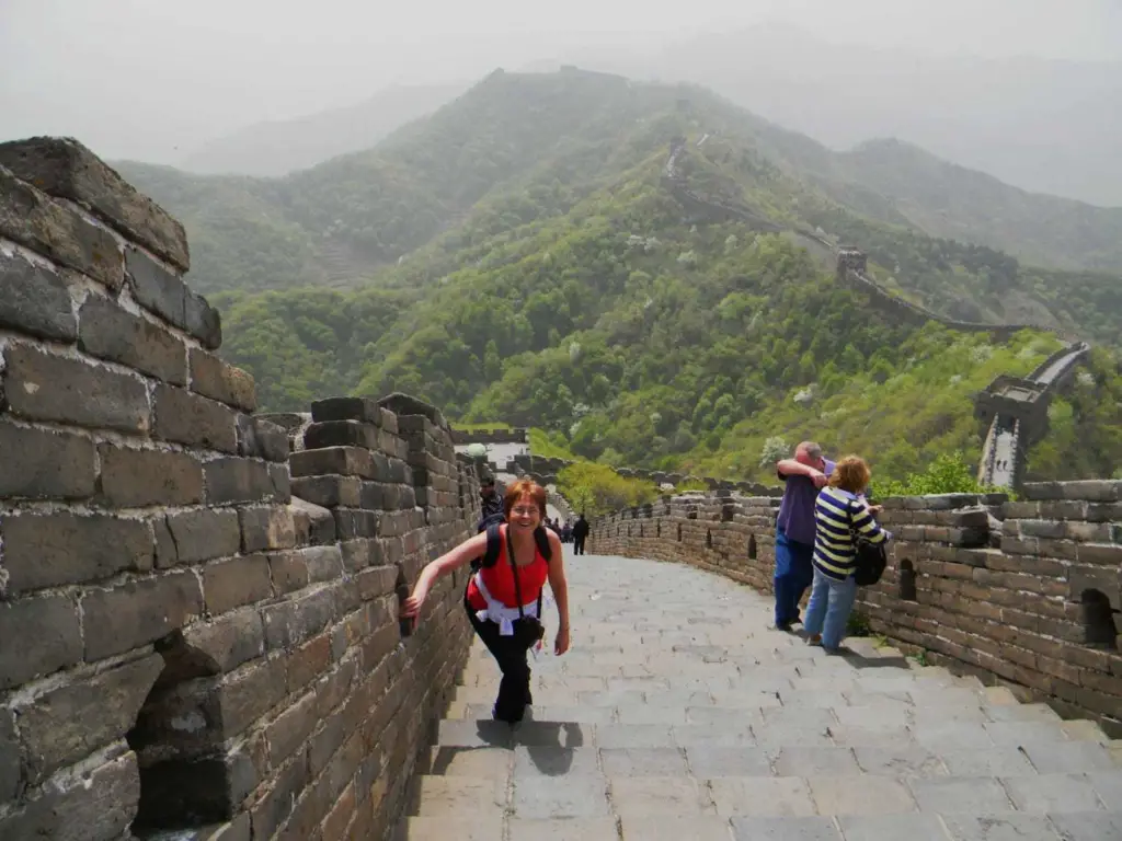 Walking the great wall of China
